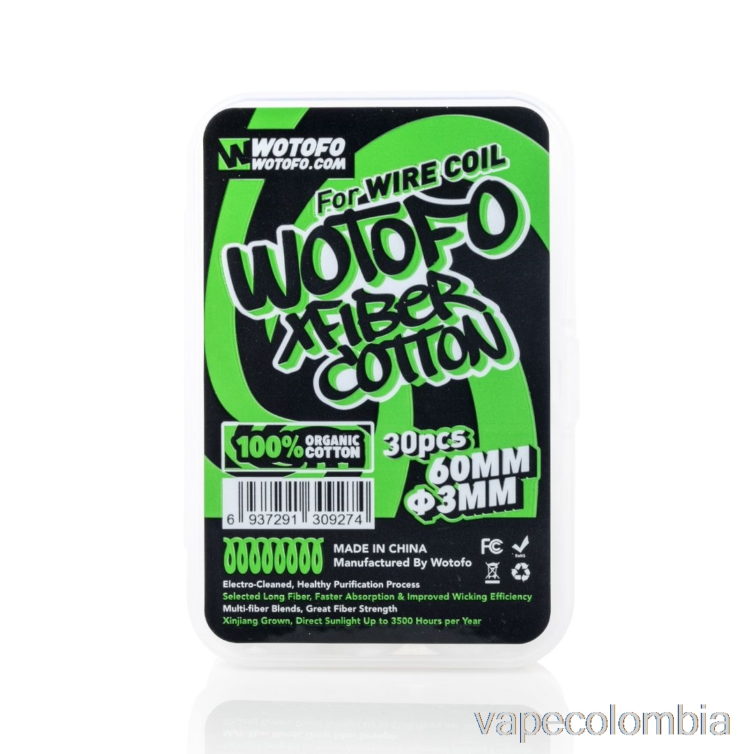 Vape Recargable Wotofo Xfiber Algodón Xfiber Algodón 3mm (30ud)